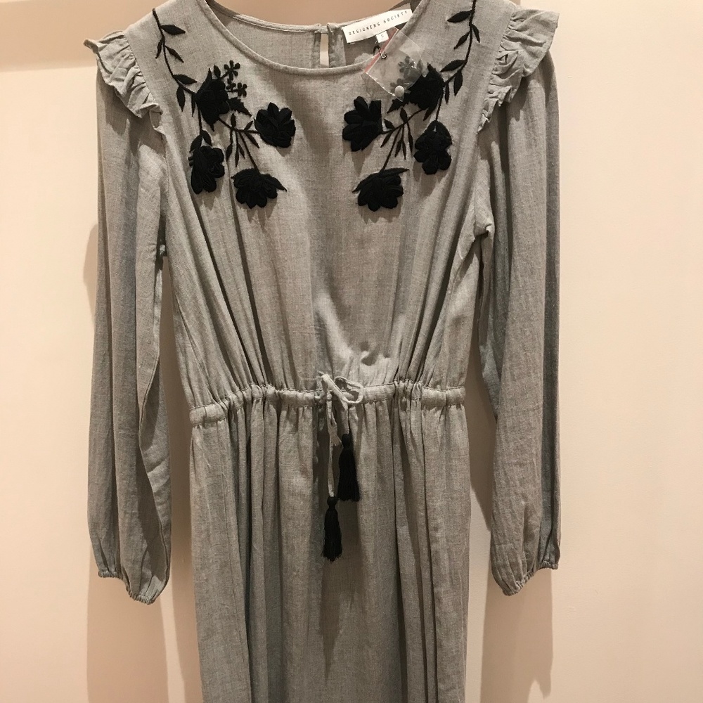 Floral Embroidered Midi Dress